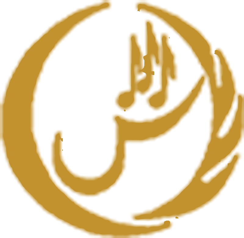 The Shahidi Foundation's mark: a brush-drawn circle enclosing a Perso-Arabic letter and three musical notes.